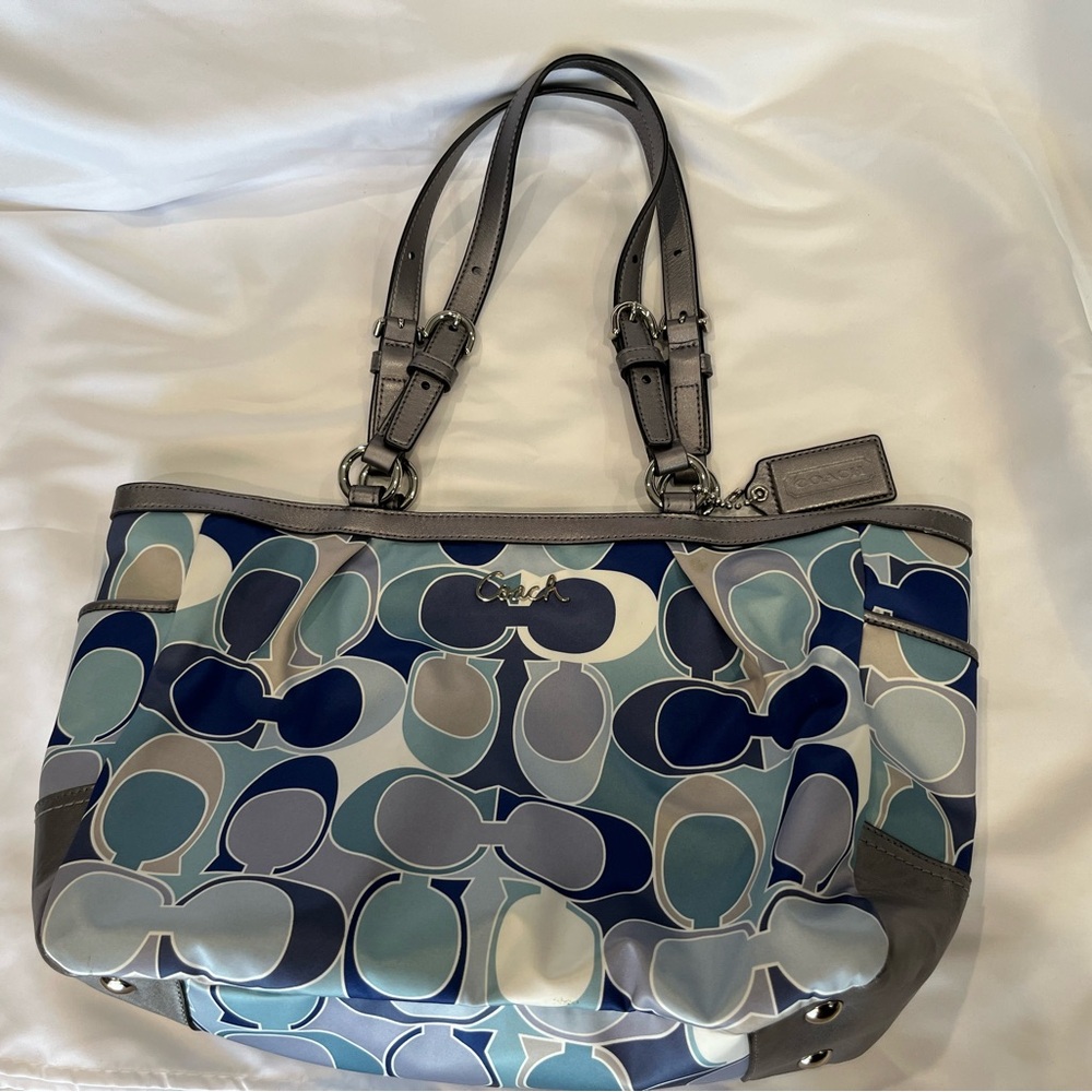 Coach Shades of Blue Signature Tote